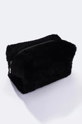 Kosmetik taske fake fur - Sort