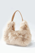 Taske fake fur - Beige