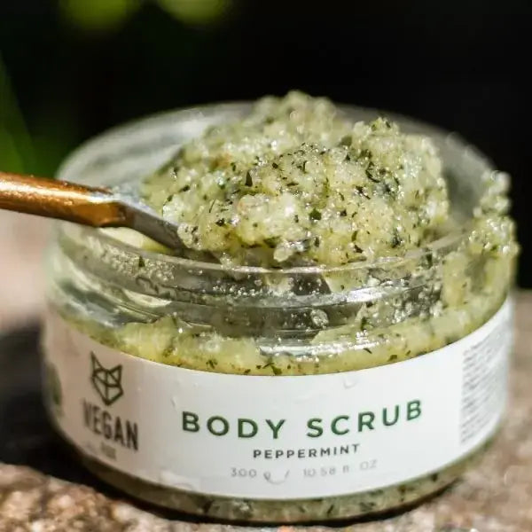 Vegansk body scrub med Mynte
