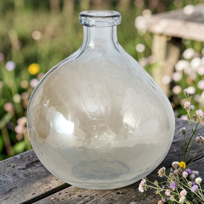 Vase i genbrugsglas - Lys