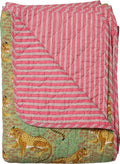 Quiltet plaid  med multi print