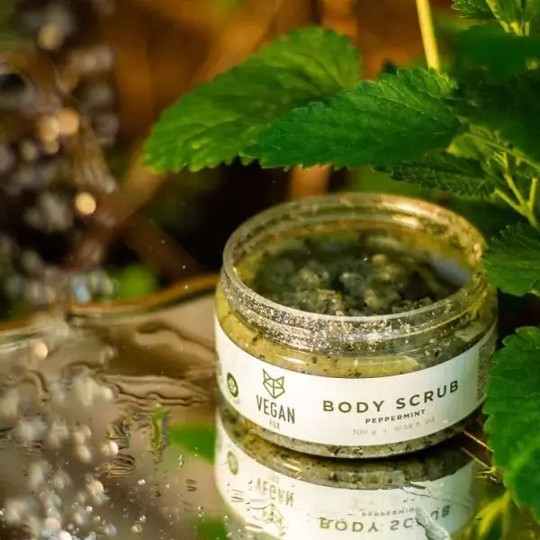 Vegansk body scrub med Mynte