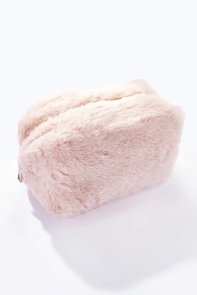Kosmetik taske fake fur - Rosa