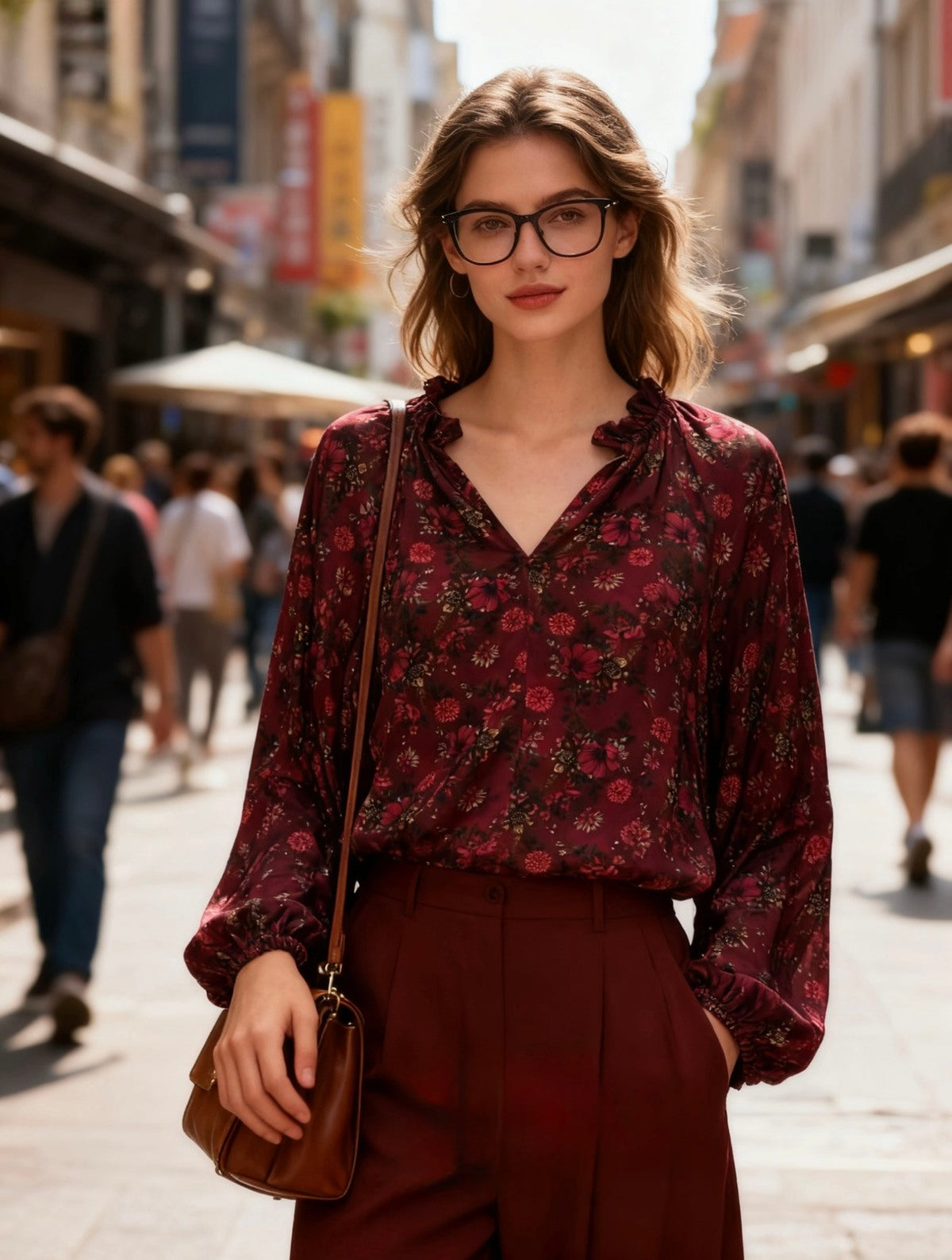 Skjortebluse Bbourgogne