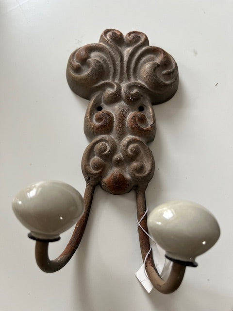 Dobbelknage med porcelænsknobber