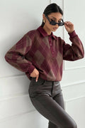 Polo bluse - Bourgogne