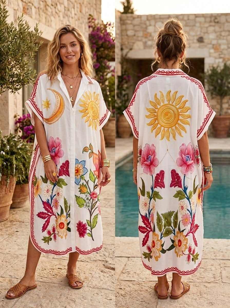 Sommerkjole med multiprint