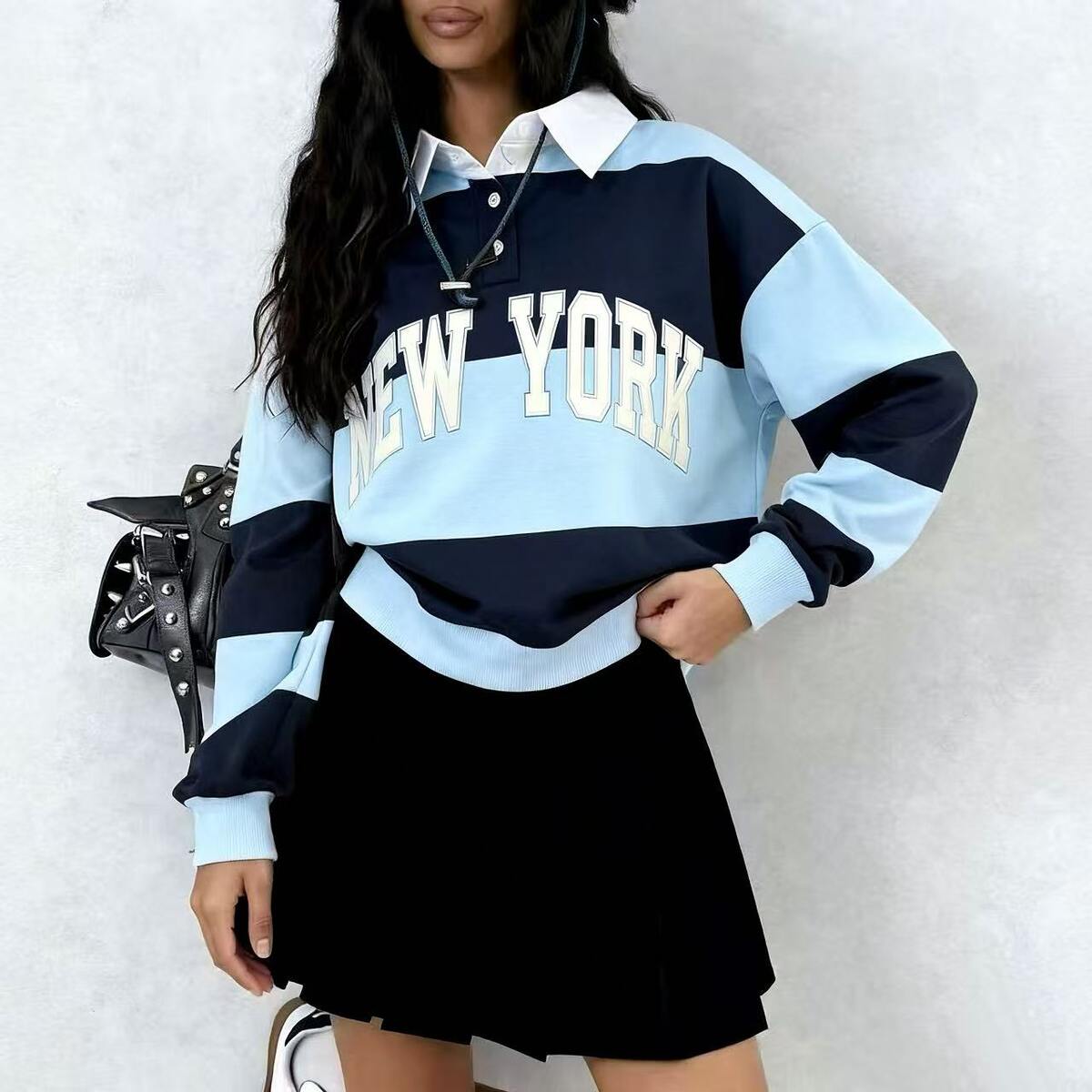 New York sweatshirt - Blå