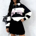 New York sweatshirt - Sort/Hvid