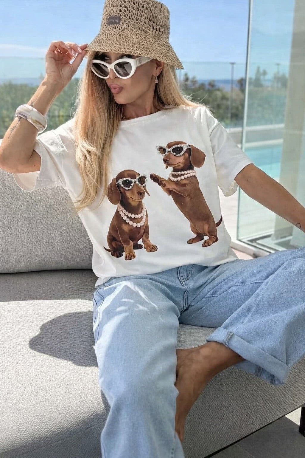 T-shirt med gravhunde