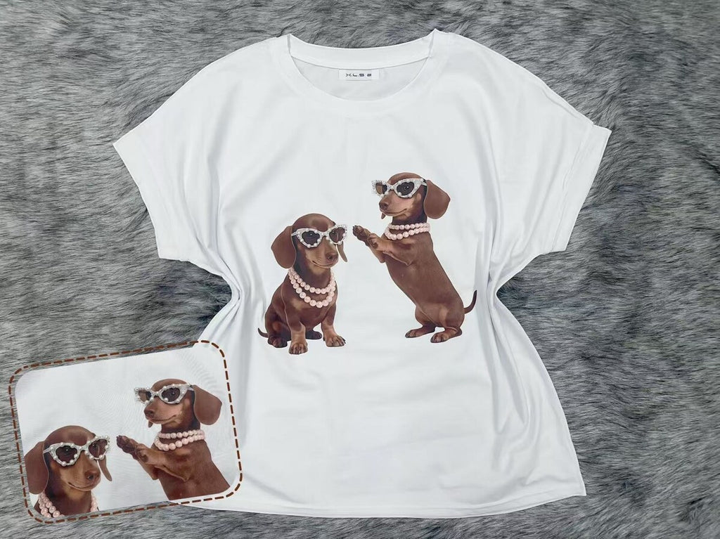 T-shirt med gravhunde