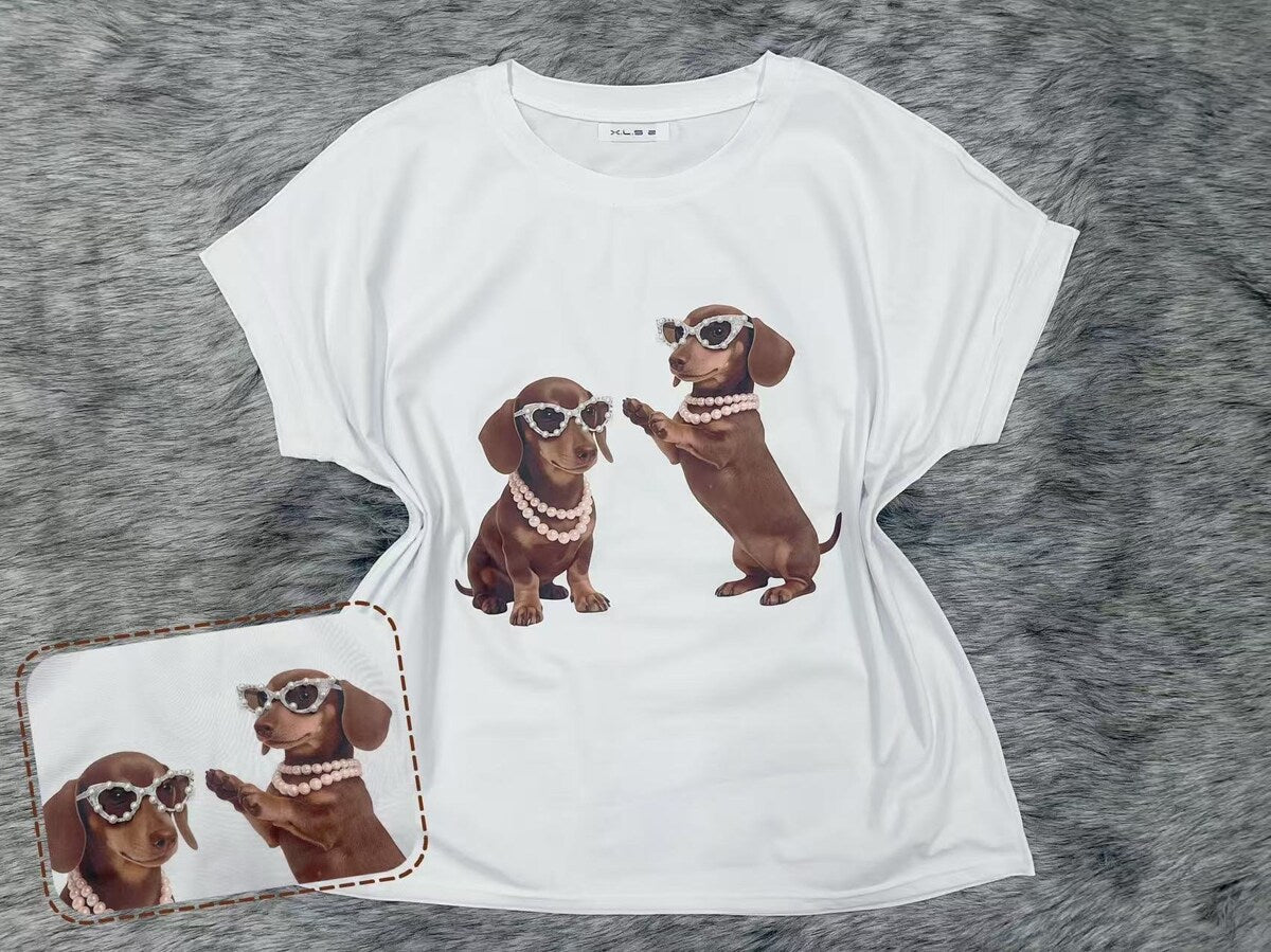 T-shirt med gravhunde
