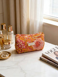 Quiltet make-up taske - Amber Yellow