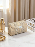 Quiltet make-up taske - Beige Bandana